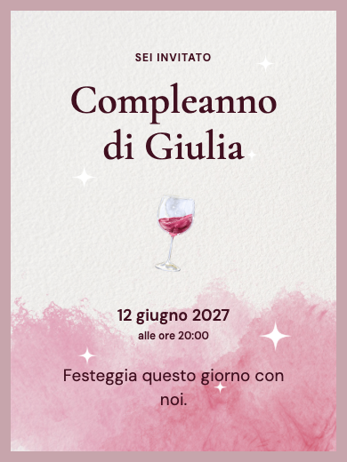 Compleanno color vino