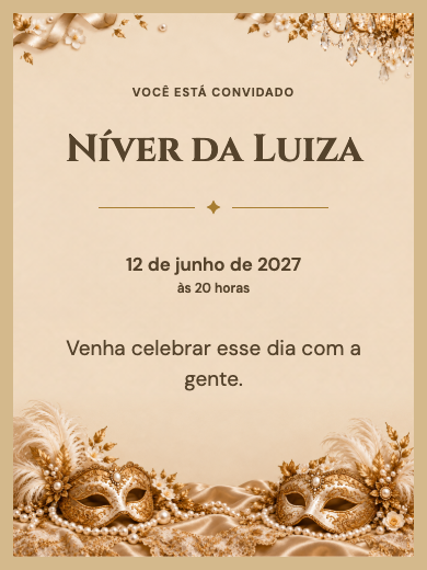 Baile de Máscaras Dourado