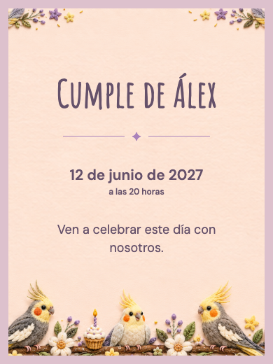 Invitación digital: Ninfas Encantadas — Animales y naturaleza