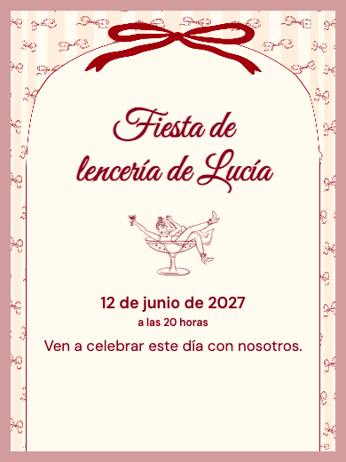 Invitación digital: Fiesta de Lencería con Lazos — Despedida con lencería