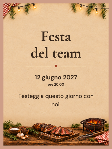 Invito digitale: Barbecue rustico — Feste aziendali