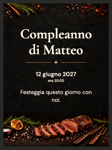 Invito digitale: Barbecue sulla brace — Barbecue
