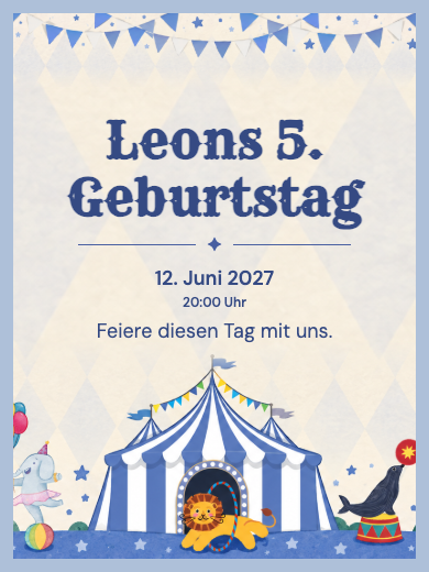 Digitale Einladung: Blauer Zirkus — Tiere und Natur
