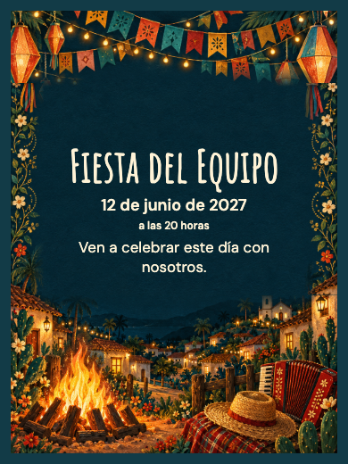 Invitación digital: Fiesta Junina Iluminada — Fiestas de empresa