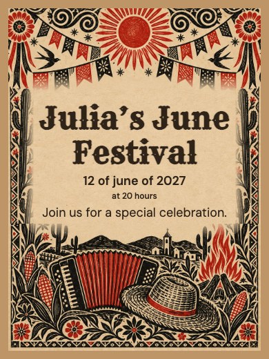 Digital invitation: Cordel June Festival — Company parties