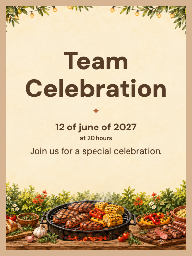 Digital invitation: Company Barbecue — Company parties