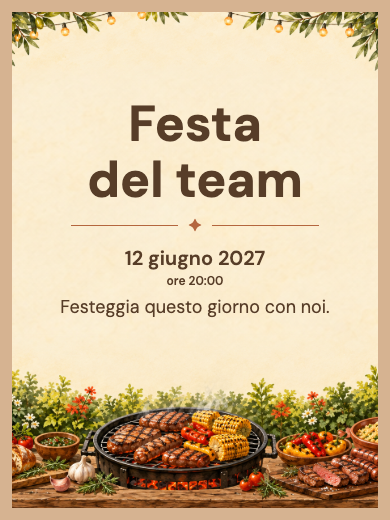Invito digitale: Barbecue aziendale — Evento aziendale