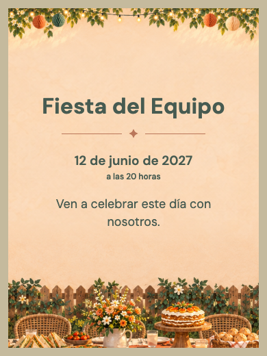 Invitación digital: Fiesta de Empresa al Aire Libre — Fiestas de empresa