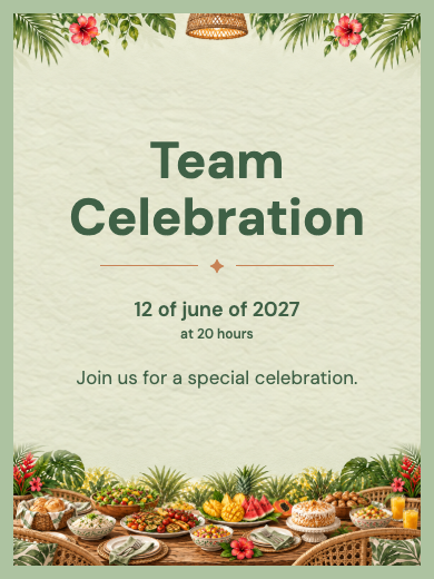 Digital invitation: Tropical Company Party — Company parties