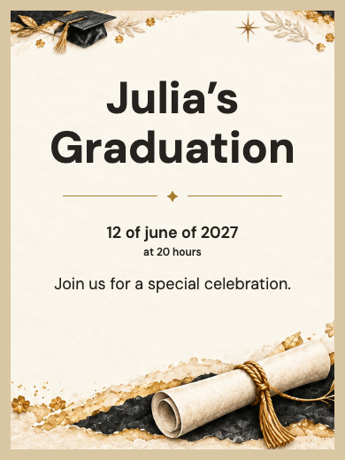Digital invitation: Classic Graduation — Graduation