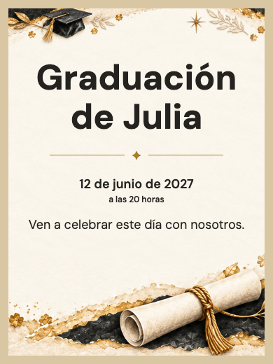 Invitación digital: Graduación Clásica — Graduación