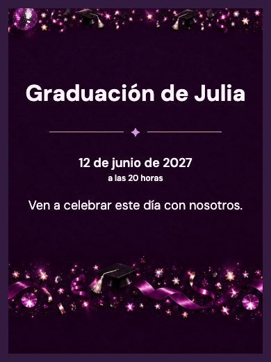 Invitación digital: Graduación Estrellada — Graduación
