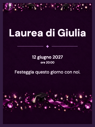 Invito digitale: Laurea sotto le stelle — Laurea