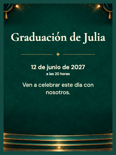 Invitación digital: Graduación Esmeralda — Graduación