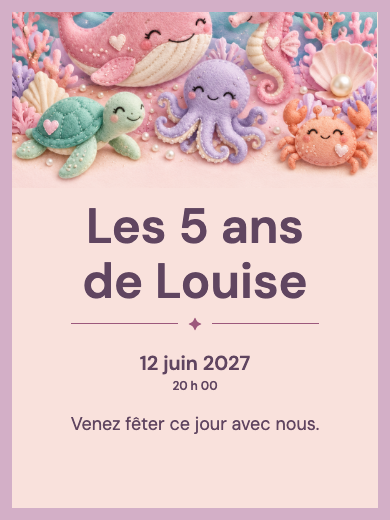 Invitation numérique: Baleine joyeuse sous la mer — Animaux et nature