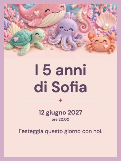 Invito digitale: Balena felice sotto il mare — Animali e natura