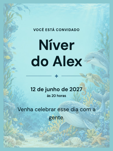 Fundo do Mar Menino Golfinhos
