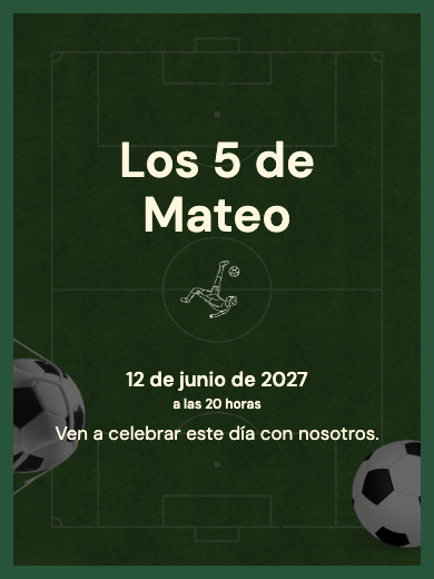 Invitación digital de cumpleaños: Campo de Fútbol