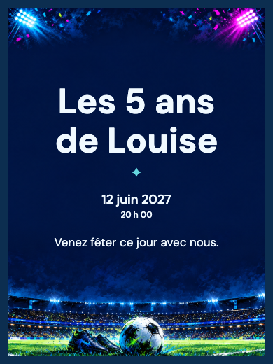 Invitation d’anniversaire numérique: Étoiles du football