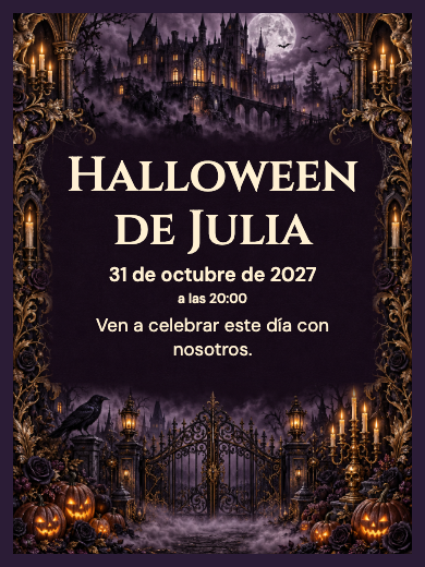 Invitación digital: Halloween de la Mansión Embrujada — Fiestas de empresa