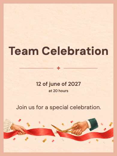 Digital invitation: Red Ribbon Opening — Company parties