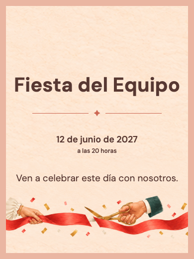 Invitación digital: Inauguración Cinta Roja — Fiestas de empresa