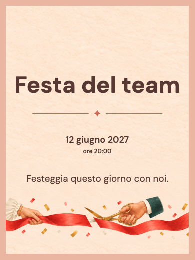 Invito digitale: Inaugurazione con nastro rosso — Evento aziendale