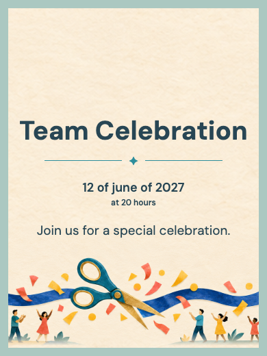 Digital invitation: Blue Ribbon Opening — Company parties