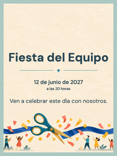 Invitación digital: Inauguración Cinta Azul — Fiestas de empresa