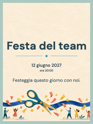 Invito digitale: Inaugurazione con nastro blu — Evento aziendale