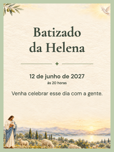 Convite digital: Jesus Bom Pastor — Evento de igreja