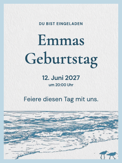Küste mit feinen Linien