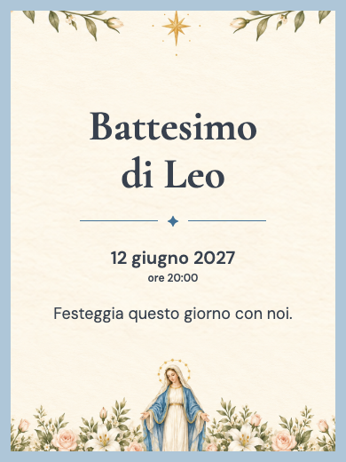 Invito digitale: Maria tra i fiori — Evento religioso