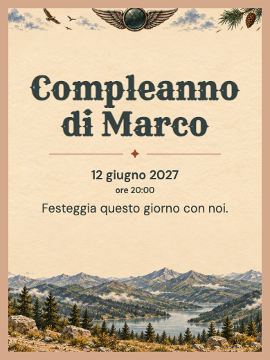 Invito digitale di compleanno: Moto sulla strada