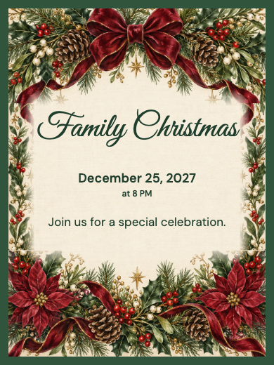 Digital invitation: Botanical Christmas — Company parties