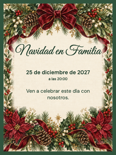 Invitación digital: Navidad Botánica — Fiestas de empresa