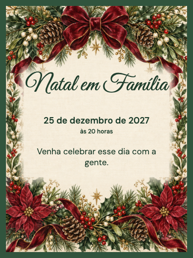 Convite digital: Natal Botânico — Festas de empresa