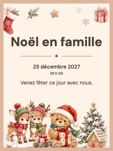 Invitation d’anniversaire numérique: Lutins de Noël