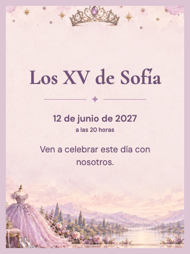 Invitación digital de XV años: Quince Años Encantados