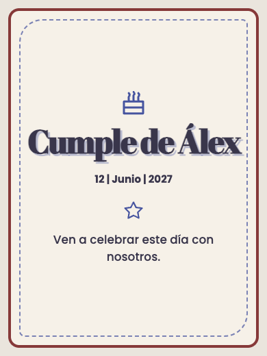 Invitación digital de cumpleaños: Elige tu Color