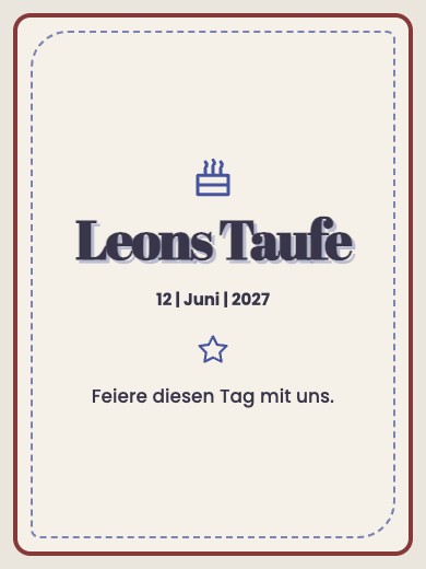 Digitale Taufeinladung: Wähle deine Farbe