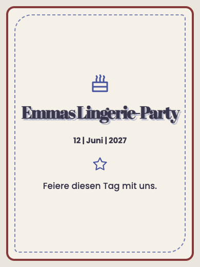 Digitale Einladung: Wähle deine Farbe — Lingerie-Party