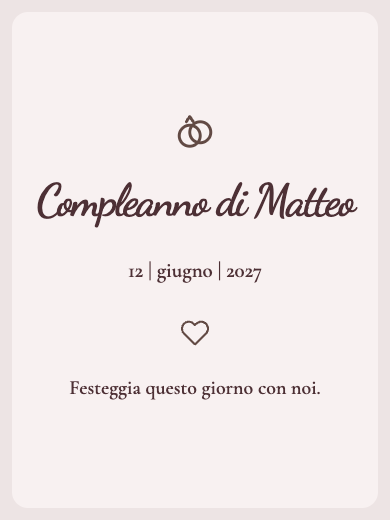 Invito digitale di compleanno: Floreale marsala