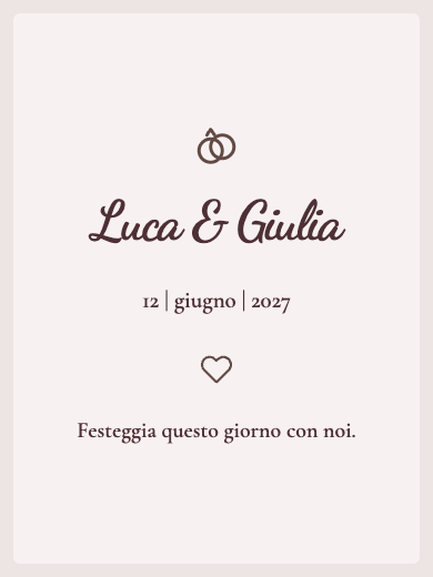 Partecipazione digitale di matrimonio: Floreale marsala