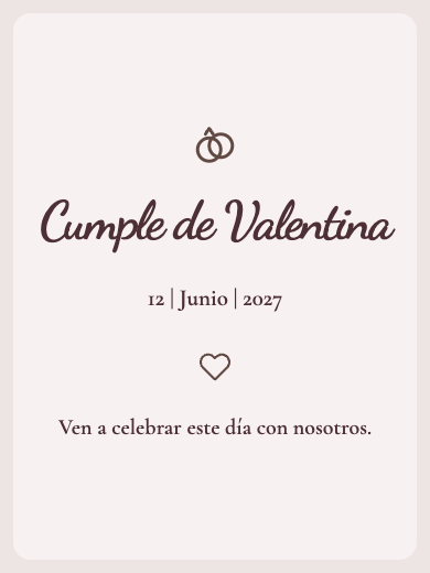 Invitación digital de cumpleaños: Floral Rojo Marsala