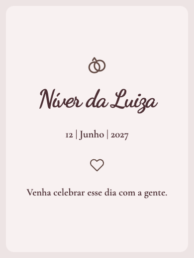 Convite digital de aniversário: Floral Vermelho Marsala