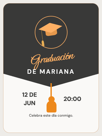 Invitación digital: Graduación · Birrete — Graduación