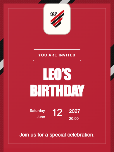 Athletico-PR online invitation