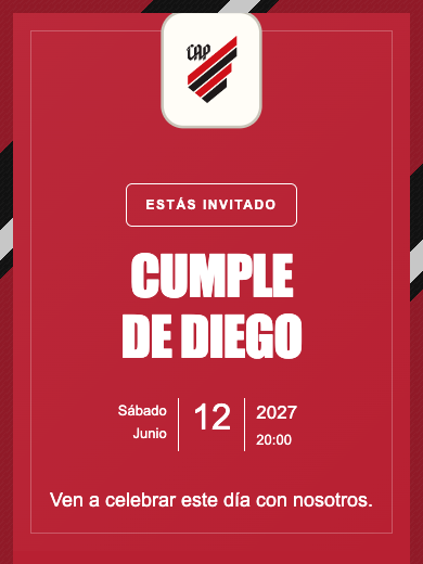 Invitación online Athletico-PR