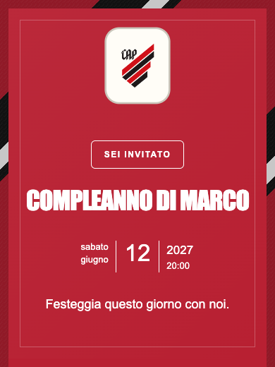 Invito digitale di compleanno: Athletico-PR